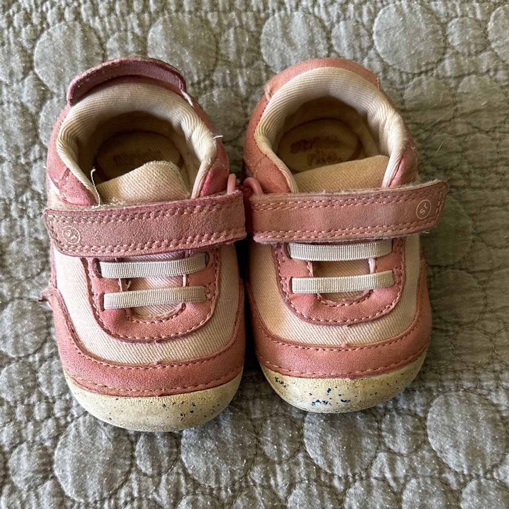 Stride Rite Pink Baby Walker Shoes Size 4W